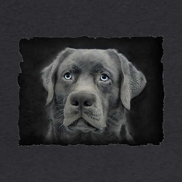 Black Labrador Retriever Dog Digital Design by PhotoArts